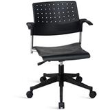 恩荣 活动轮塑料休闲椅（气压式）<黑色>