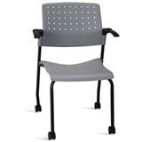 恩荣 活动轮塑料休闲椅<灰色>