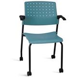 恩荣 活动轮塑料休闲椅<绿色>