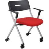恩荣 活动轮布面休闲椅<红色>