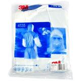 3M 白色带帽连体防护服 4535（Type5&6类防护，蓝色背部透气设计）