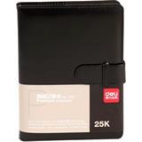 得力 皮面笔记本 25K 82张<黑色>