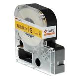 威码 标签色带 6mm<黄底/黑字>