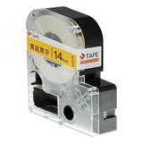 威码 标签色带 14mm<黄底/黑字>